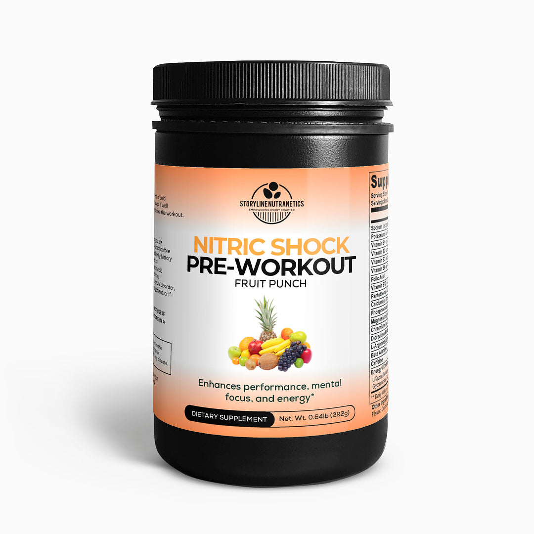 Nitric Shock Pre-Workout Powder (Fruit Punch) - Storyline Nutranetics