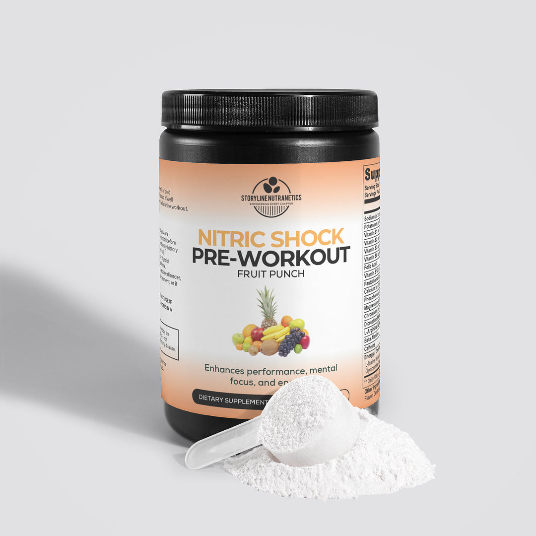 Nitric Shock Pre-Workout Powder (Fruit Punch) - Storyline Nutranetics