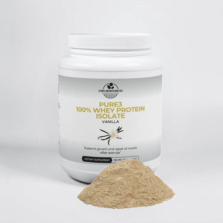 Pure3 100% Whey Protein Isolate (Vanilla) - Storyline Nutranetics