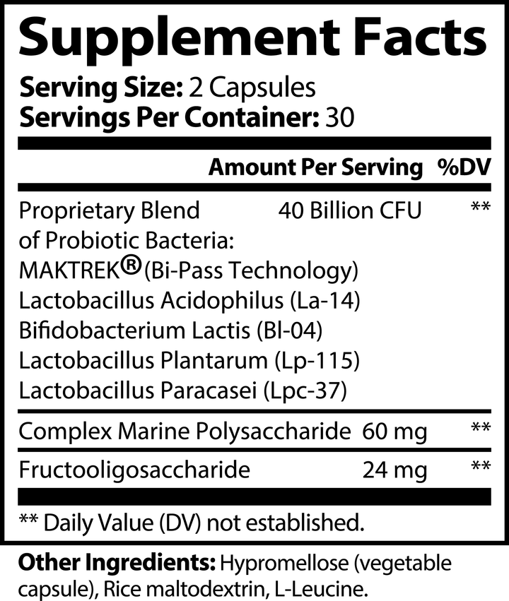 Probiotic 40 Billion with Prebiotics - Storyline Nutranetics