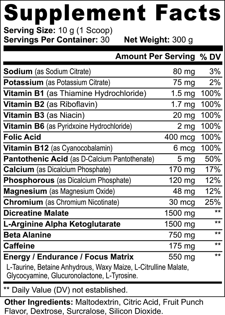 Nitric Shock Pre-Workout Powder (Fruit Punch) - Storyline Nutranetics